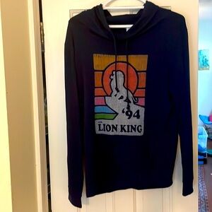 Disney Lion King Navy Blue Cowl Neck Pullover Sweatshirt Women's XL